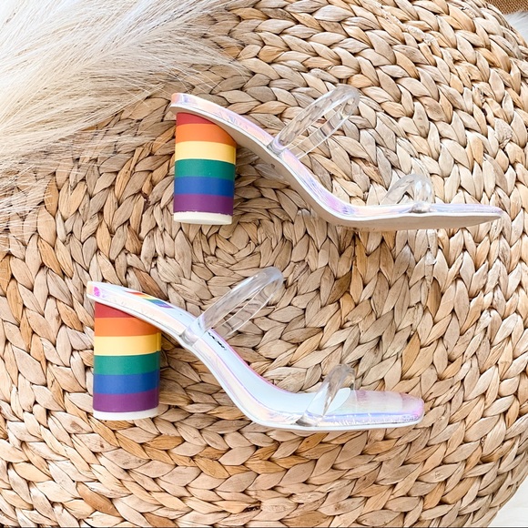 Dolce Vita Trevor Noles Pride Rainbow Heel Sandal - Picture 5 of 13